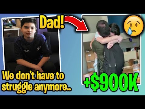 13 Year Old Kid *HEART WARMING* Moment With DAD After WINNING $900K in Fortnite World Cup Finals!