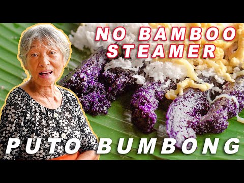 Puto Bumbong [No Bamboo Steamer Need]