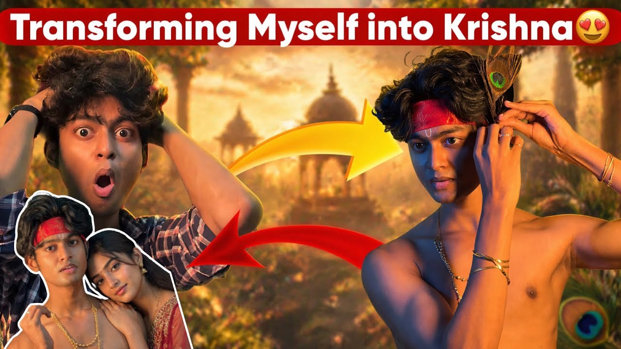 Transforming Myself into LORD KRISHNA😍 in Home | SachinJAS