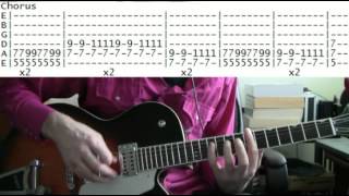 Motley Crue Smokin In The Boys Room Guitar Lesson with Chords and TAB Tutorial Brownsville Station