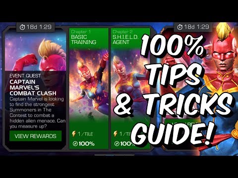 100% Tips & Tricks Guide - Captain Marvel's Combat Clash - Marvel Contest Of Champions