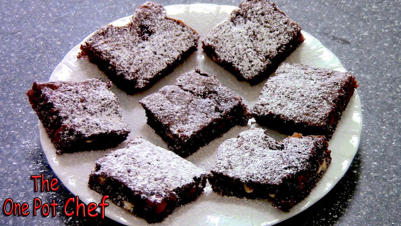 Christmas Chocolate Raspberry Brownies | One Pot Chef