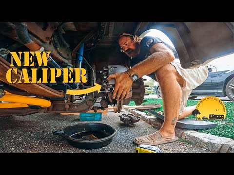 We Replaced our FRONT BRAKE CALIPERS - 2008 Winnebago Sightseer F53 Chassis