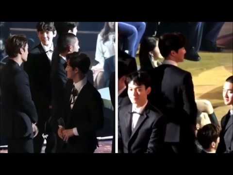 Suho & Eunji Asia Artist Awards 2017 cute moment