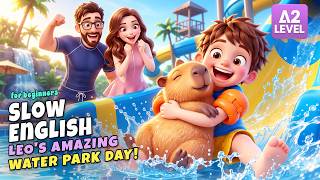 Leo Went to the Water Park... Then He Met a Capybara! | Slow English Listening Stories (A2 Level)