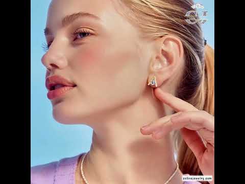 Moissanite Water Drop Stud Earrings product video