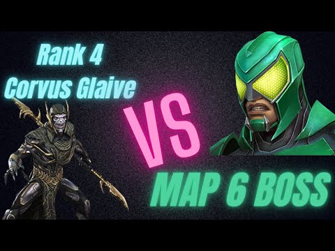 Six star Rank 4 Corvus Glaive vs Scorpion Map 6 boss . 6* r4 Corvus gameplay mcoc hearthacker