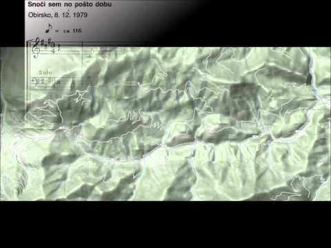 Pevke in pevci z Obirskega - Snoči sem no pošto dobu