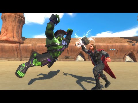 GLADIATOR HULK vs THOR Fight Scene - Animal Revolt Battle Simulator