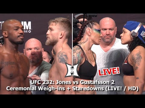 UFC 232: Jones vs Gustafsson 2 Ceremonial Weigh-ins + Staredowns (LIVE! / HD)