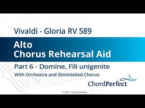 Vivaldi's Gloria Part 6 - Domine, Fili unigenite - Alto Chorus Rehearsal Aid