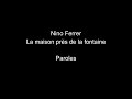 Nino Ferrer-La maison près de la fontaine-paroles