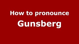 How to pronounce Gunsberg