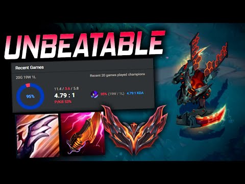 The Kha'Zix build with a 95% winrate.