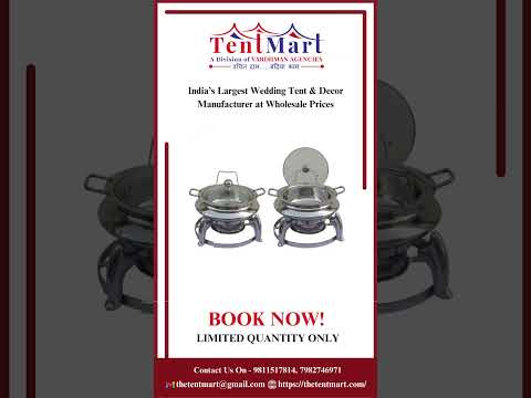 Capacity: 8 Litre Golden Grill Stand Chafing Dish