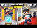 I Survived 100 Days As A ROBBER In Minecraft