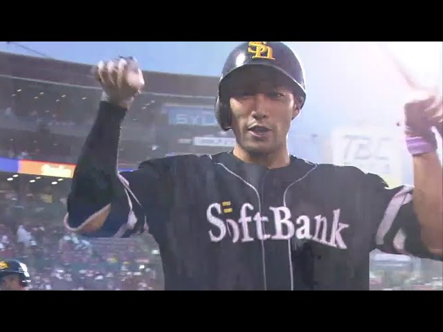 【1回表】打った瞬間!! ホークス・柳田のバックスクリーンへの31号先制3ラン!! 2018/8/31 E-H