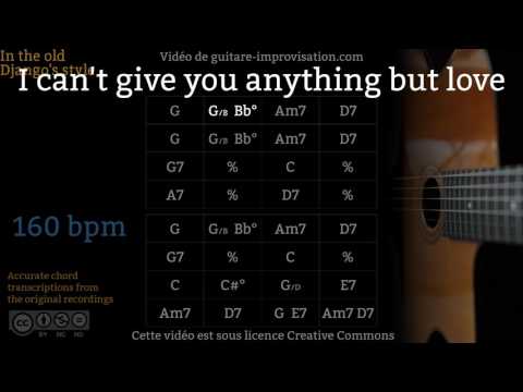 I Can't Give You Anything But Love (160 bpm) - Gypsy jazz Backing track / Jazz manouche