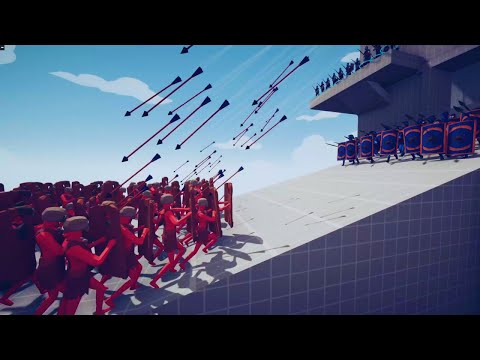 ARCHER AND SHIELD TOWER DEFENSE vs 100 MELEE UNITS - TABS | Totally Accurate Battle Simulator
