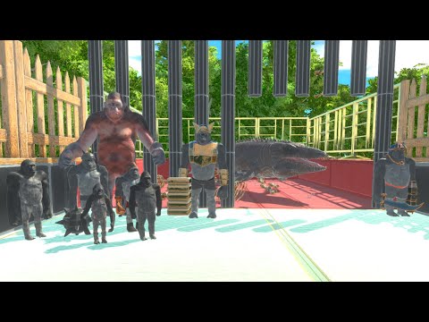 PRIMATES HOLD THE MOSASAURUS! WHO SAVES? - ANIMAL REVOLT BATTLE SIMULATOR