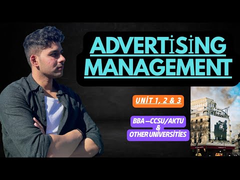 Advertising Management UNIT 1 2 3 For All Universities BBA MBA