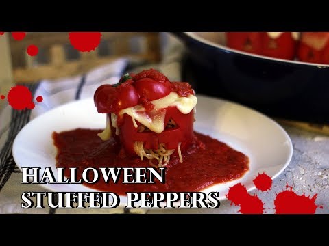 HALLOWEEN STUFFED PEPPERS RECIPE