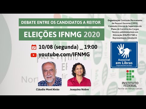 Debate entre os candidatos a reitor - Eleições IFNMG 2020