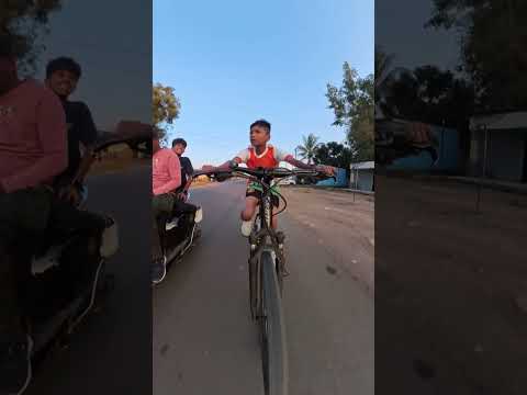 Bike 🛵 Vs Cycle 🚴Highway Racing 🚀🚴🚴🚴❤️👦 #tamil#youtube#cycling#shortsviral