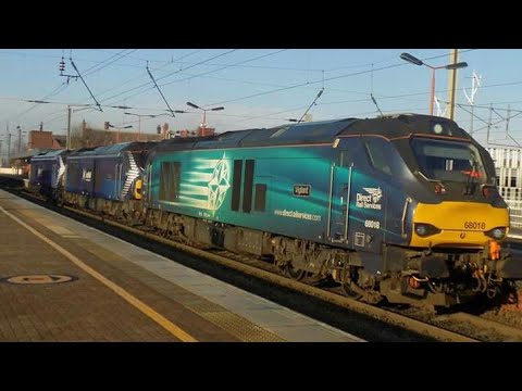 Class 68 Convoy At Wigan North Western 30/12/2019