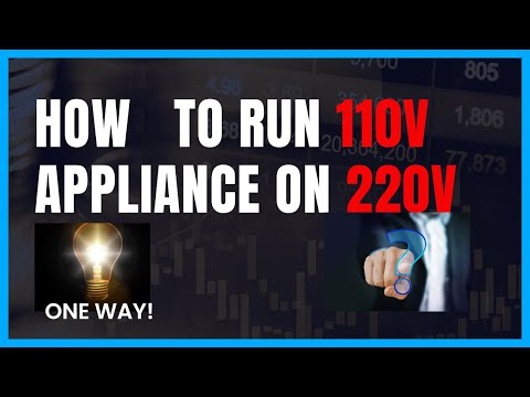 How To Run 110v Appliance on 220v - The Only Way!