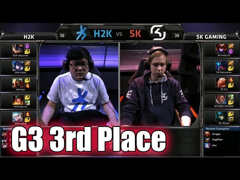H2K Gaming vs SK Gaming | Game 3 3rd place S5 EU LCS Spring 2015 playoffs | H2K vs SK G3