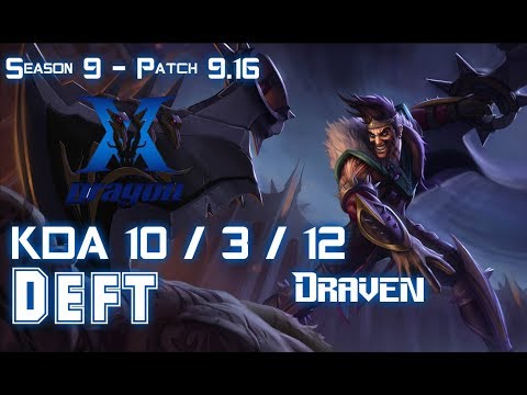 KZ Deft DRAVEN vs KAI'SA ADC - Patch 9.16 KR Ranked