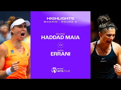 Теннис Beatriz Haddad Maia vs. Sara Errani | 2024 Madrid Round 2 | WTA Match Highlights