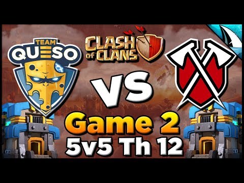 *3 STARS!!* Team Queso vs Tribe Gaming - TH 12 5v5 - Game 2 - Best of 3 Series | Clash of Clans