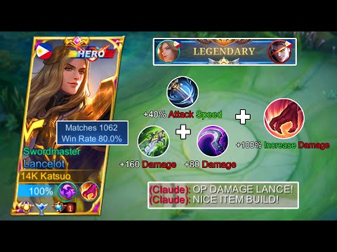 LANCELOT HYPER CARRY BUILD! 🔥 BEST NEW BUILD TO CARRY YOUR TEAM 2022 + SKIN GIVEAWAY!