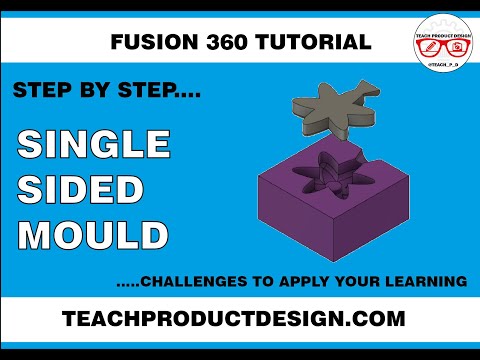 FUSION 360 HOW to create a SINGLE SIDE MOULD. Simple step by step. Free models.
