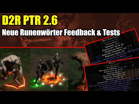 D2R | PTR 2.6 | Neue Runenwörter Feedback & Tests