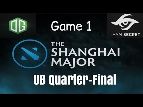 OG vs Secret - Game 1 - Shanghai Major UB QF - Highlights
