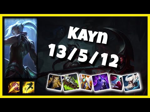 Kayn vs Graves KOREAN Challenger JUNGLE (13/5/12) Gameplay Replay - Patch 10.24