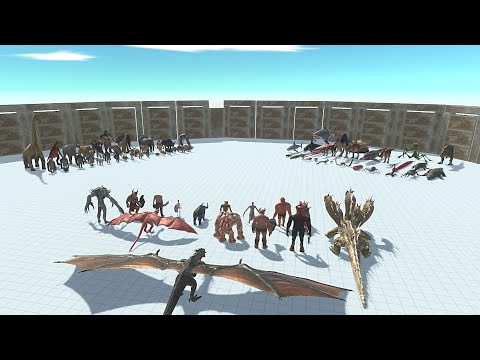 2 VS 4 VS 4 Faction Battleroyale - Animal Revolt Battle Simulator