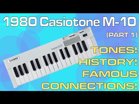 Casio M-10 Casiotone 32-Key Mini Synthesizer 1980s - White image 8