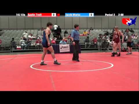 Austin Trott vs. Jacob Marks at 2013 Junior Nationals - FILA - FS