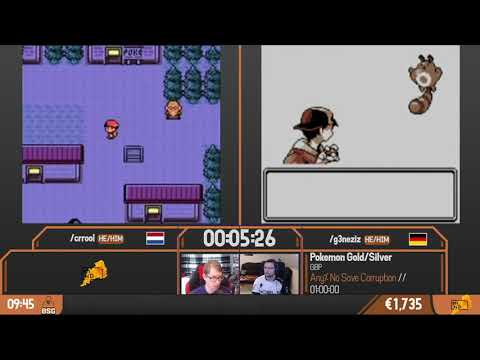 Pokémon Gold/Silver | Any% No Save Corruption Speedrun by Crrool & G3neziz | BSG Annual 2021