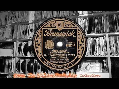 Rosetta Howard & The Harlem Hamfats - If You're A Viper(1937)