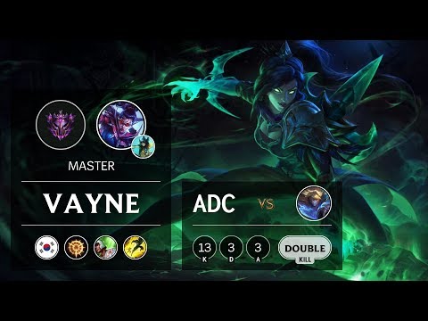 Vayne ADC vs Ezreal - KR Master Patch 9.13