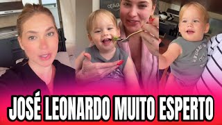 VIRGÍNIA MOSTRA SEU FILHO JOSÉ LEONARDO ESTÁ MUITO ESPERTO 
