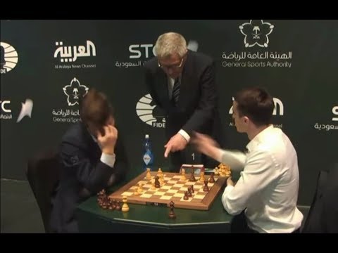 Ops... illegal Move! Carlsen vs Inarkiev | King Salman World Blitz Championship 2017 | Round 1