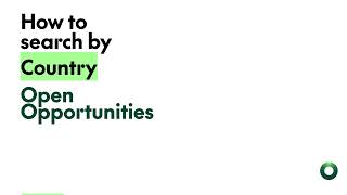 Open Opportunities - How to search by country
