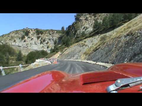 The Open Road's Jaguar E-Type crossing Pyrenees on the 2009 MSA Euroclassic