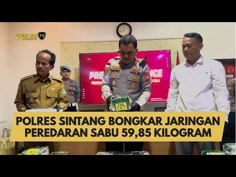 POLRES SINTANG BONGKAR JARINGAN PEREDARAN SABU 59,85 KILOGRAM